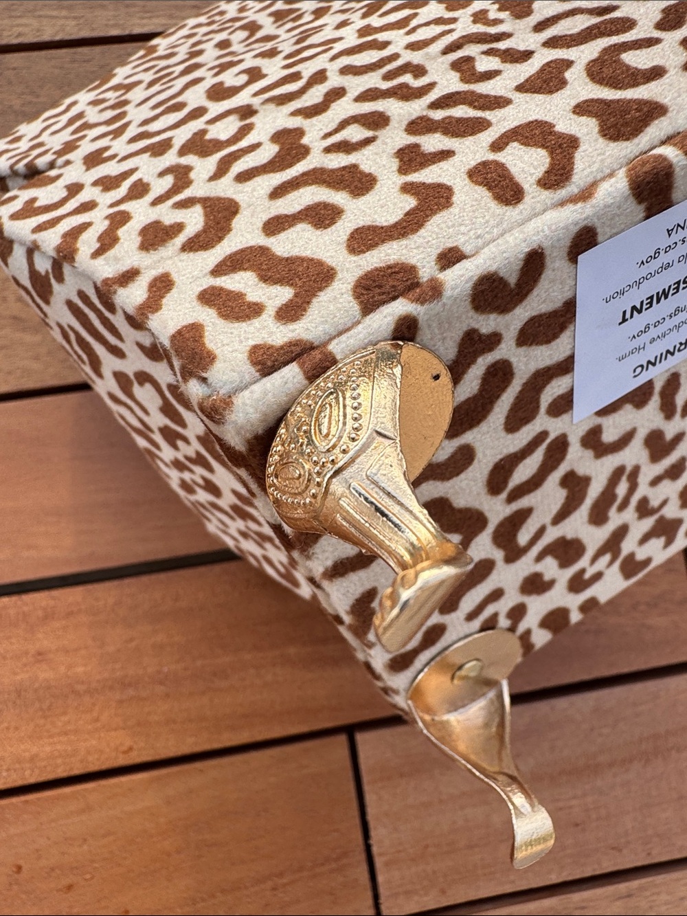 Leopard Print Armchair Jewelry Box NWT - Picture 8 of 8
